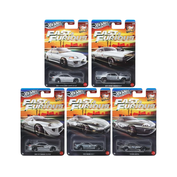 Hot Wheels Silver Series - 25 Years of Fast & Furious (Set of 5)