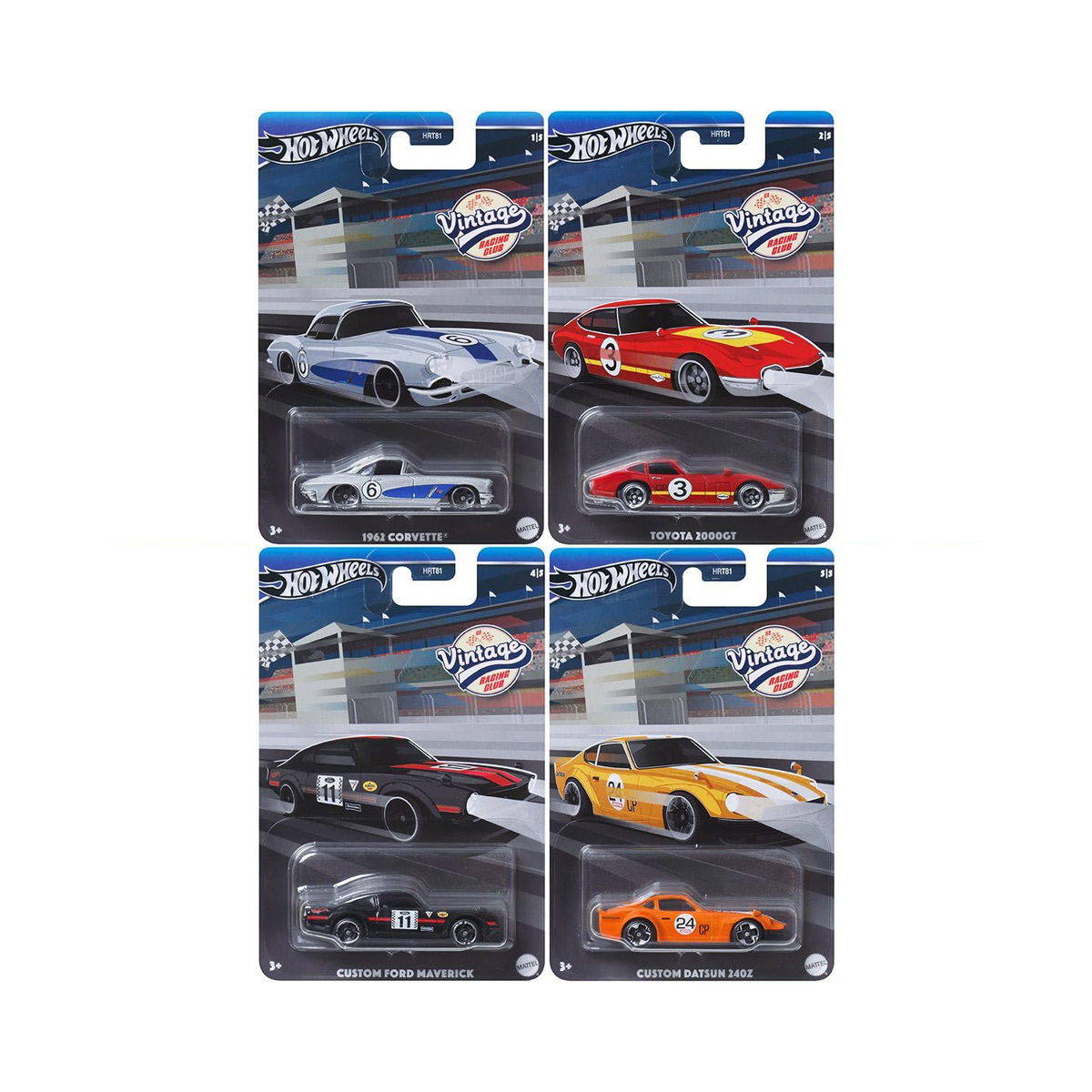 Hot Wheels Silver Series - Vintage Racing Club (Set of 4) - Imported