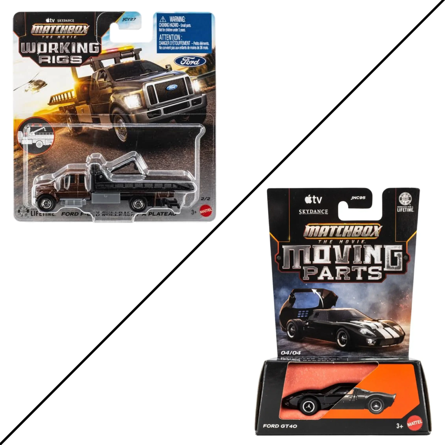 Matchbox Moving Parts & Working Rigs Combo - Ford GT40 | Ford F-650 Rollback (Matchbox: The Movie)